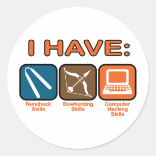 I Have Skills Napoleon Dynamite Classic Round Sticker