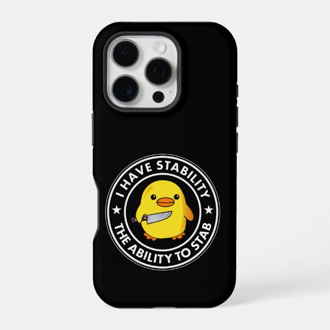 I Have Stability Ability To Stab Funny iPhone Case (Back)
