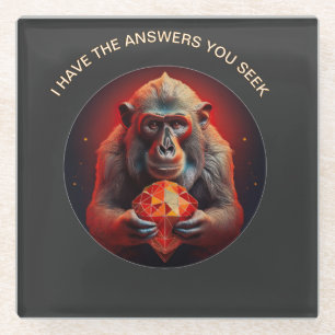 i Have The Answers You Seek Glass Coaster
