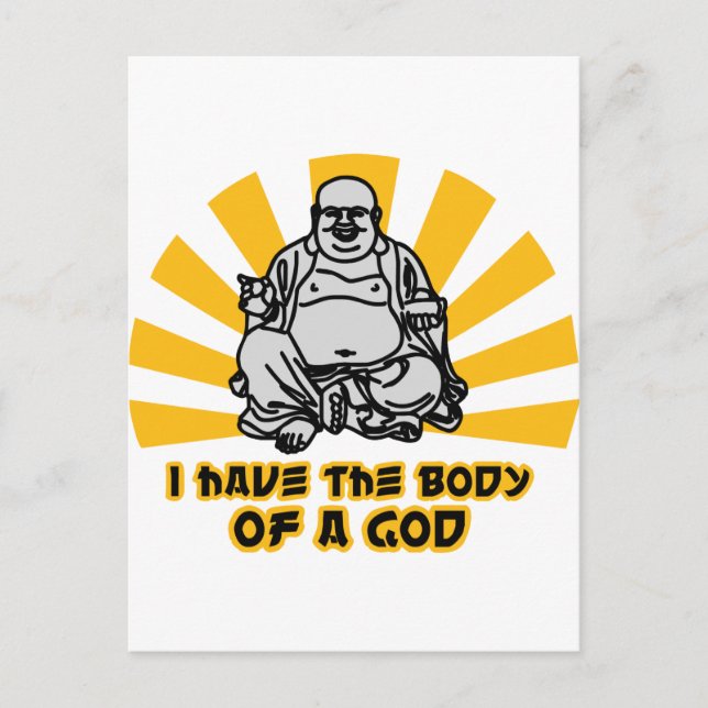 i have the body of a god postcard (Front)