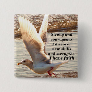 I have the faith_ Button_by Elenne 15 Cm Square Badge