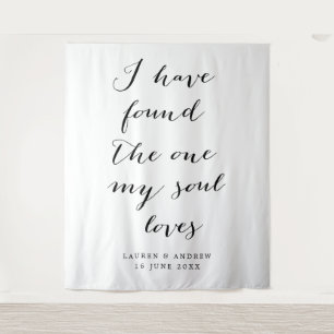 I Have the Found the One Wedding Ceremony Backdrop Tapestry