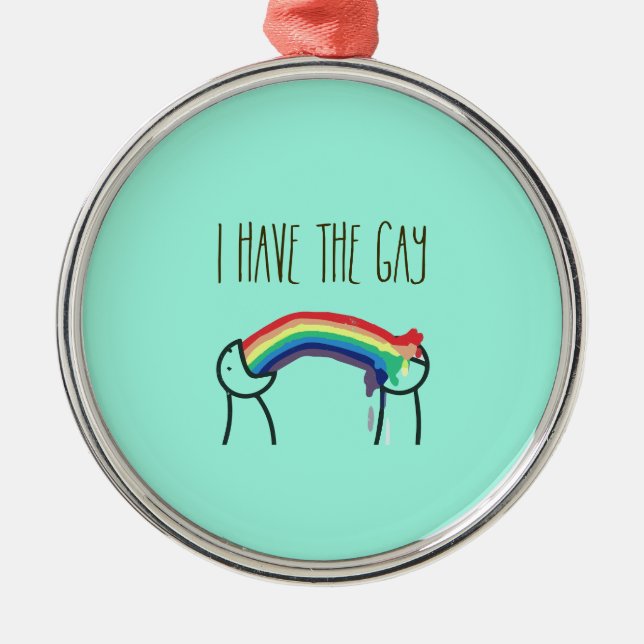 I have the gay meme metal tree decoration (Front)