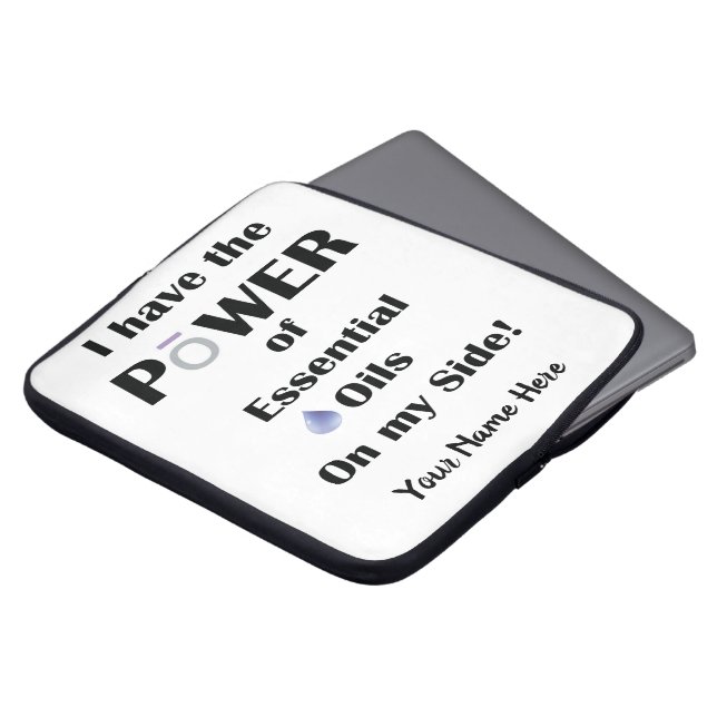 I have the Power of Essential Oils on My Side! Laptop Sleeve (Front Top)