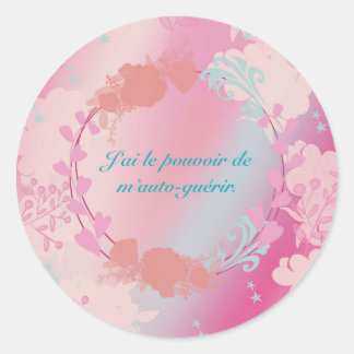 I have the power to heal myself classic round sticker