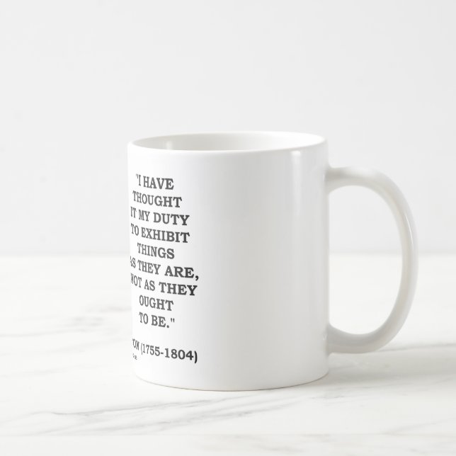 I Have Thought It My Duty To Exhibit Things Quote Coffee Mug (Right)