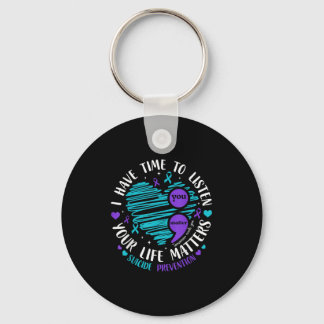 I Have Time To Listen Heart Suicide Prevention Sem Key Ring