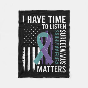 I Have Time To Listen-life S-suicide-awareness  Fleece Blanket