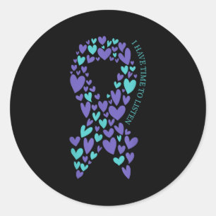 I Have Time To Listen Mental Health & Suicide Classic Round Sticker