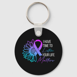 I Have Time To Listen Mental Health Suicide Awaren Key Ring