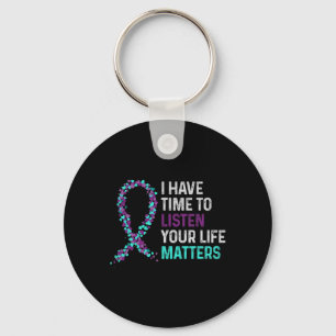 I Have Time To Listen Mental Health Suicide Awaren Key Ring