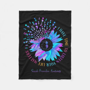 I Have Time To Listen Prevention Fleece Blanket