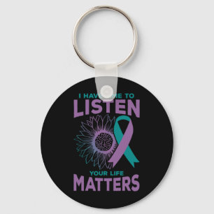 I Have Time To Listen Suicide Awareness Counsellor Key Ring