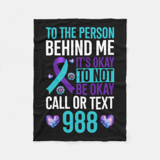 I Have Time To Listen Suicide Prevention Awareness Fleece Blanket