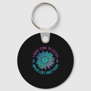 I have time to listen your life awareness key ring