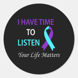 I Have Time To Listen Your Life Is Problems Classic Round Sticker