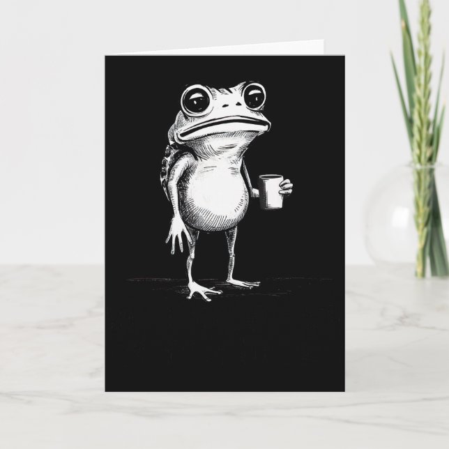 I Have To Say Weird Stuff Or I'll Die Funny Frog M Card (Front)