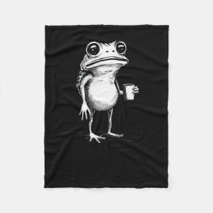 I Have To Say Weird Stuff Or I'll Die Funny Frog M Fleece Blanket
