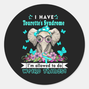 I Have Tourettes Syndrome Awareness  Classic Round Sticker