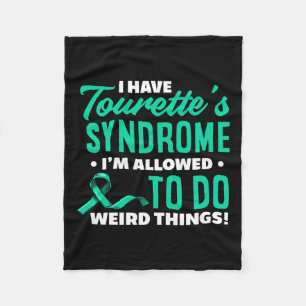 I Have Tourette's Syndrome Fun Tourette Syndrome Fleece Blanket