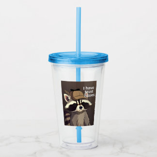 I Have Trust Issues Raccoon Tumbler | Funny