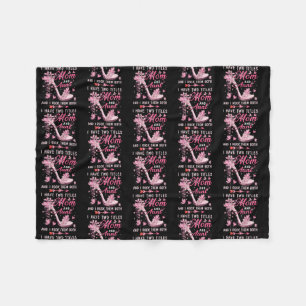 I Have Two Titles Mom And Aunt Cute Butterflies Fleece Blanket