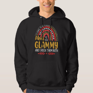 I Have Two Titles Mum And Glammy  Leopard Rainbow Hoodie