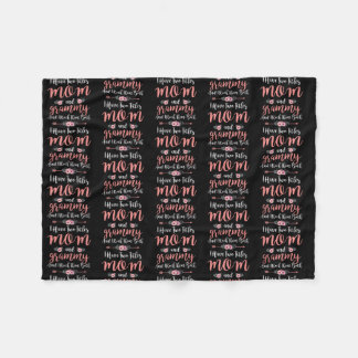 I Have Two Titles Mum And Grammy Funny Mothers Fleece Blanket
