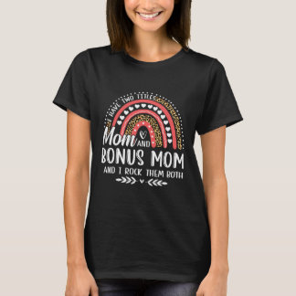 I Have Two Titles Mum Bonus Mum Mother's Day Leopa T-Shirt