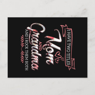 I Have Two Titles Mum, Mother's Day Gift, Love Mum Postcard
