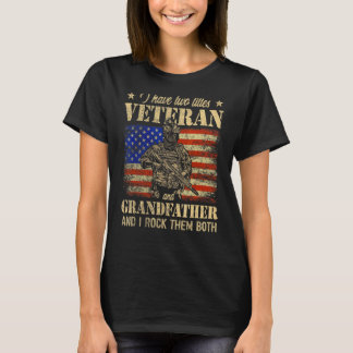 I Have Veteran And Grandfather American Flag Fathe T-Shirt
