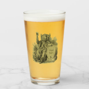 I haz beer old fashion ad art glass