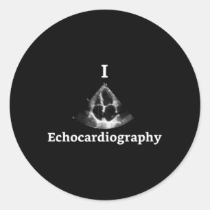 I He Echocardiography Echocardiography Tech Classic Round Sticker