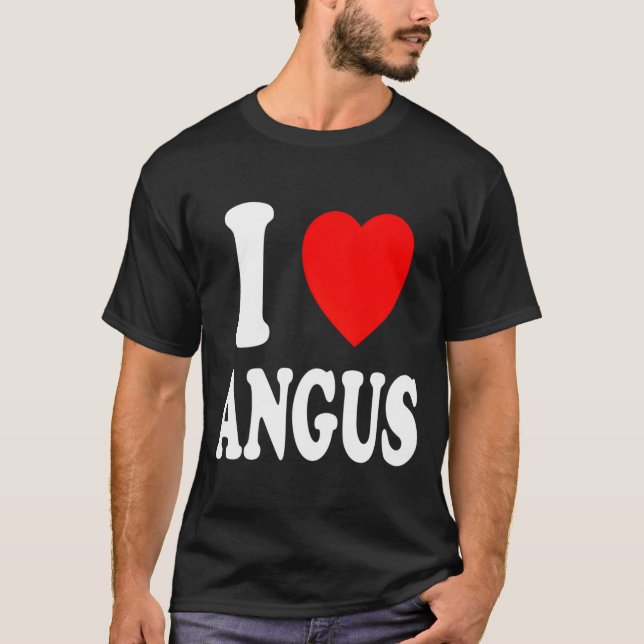 I He Love Angus Spouse Married T-Shirt (Front)