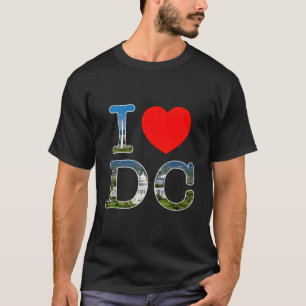 I He Love Washington Wa Dc Font T-Shirt