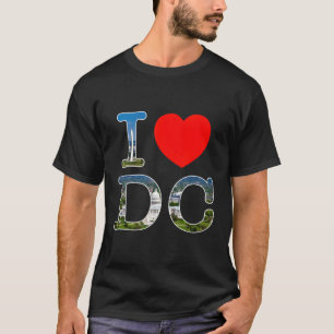 I He Love Washington Wa Dc Font T-Shirt