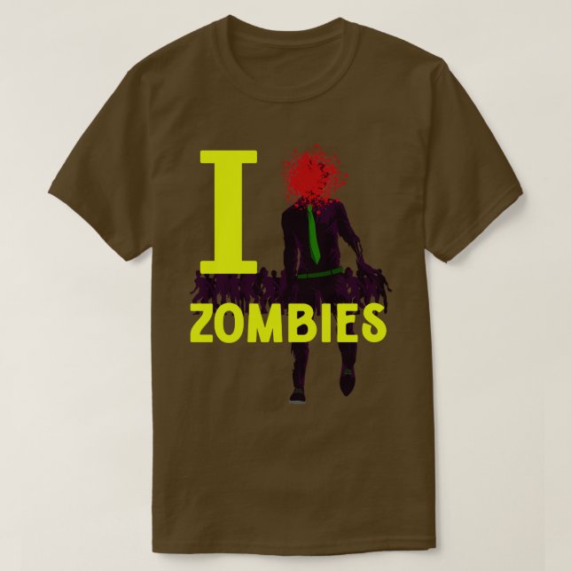 I Headshot Zombies T-Shirt (Design Front)