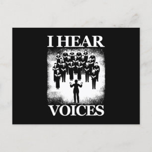 I Hear Voices Conductor Choral Music Chorus Gift Postcard