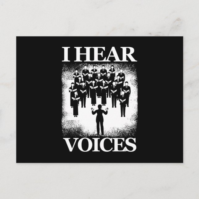 I Hear Voices Conductor Choral Music Chorus Gift Postcard (Front)