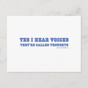 I Hear Voices Postcard