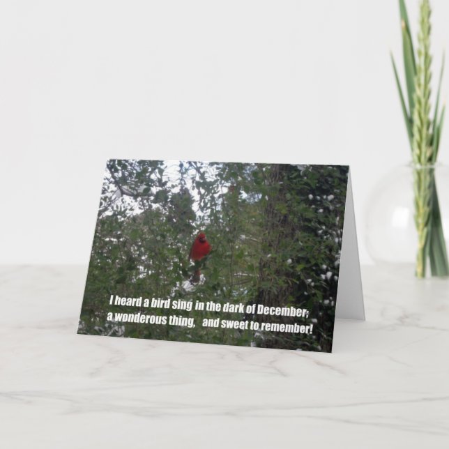 I heard a bird sing... holiday card (Front)