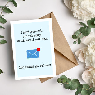 I Heard You're Sick Funny Get Well Soon Holiday Card