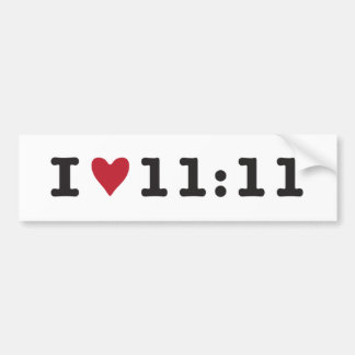 I Heart 11:11 Bumper Sticker