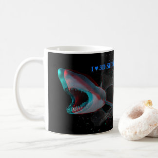 I Heart 3D Sharks Coffee Mug