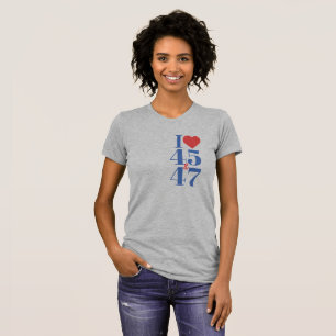 I Heart 45 & 47 Asymmetric T-Shirt