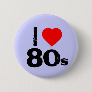"I heart 80's" Pinback Button