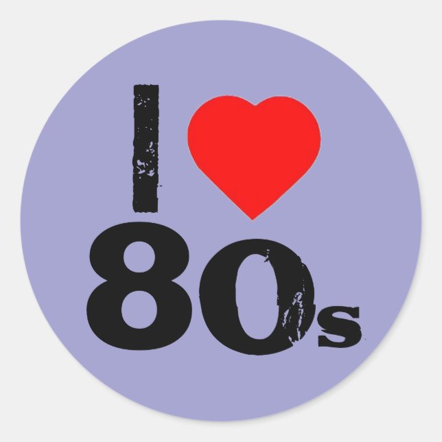 "I Heart 80's" Stickers (Front)