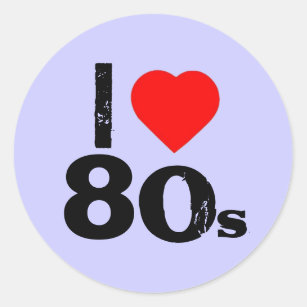 "I Heart 80's" Stickers