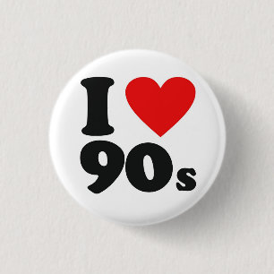 I Heart 90's 3 Cm Round Badge