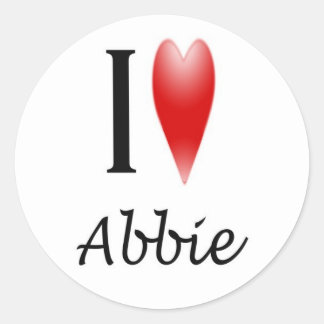 I Heart Abbie Classic Round Sticker